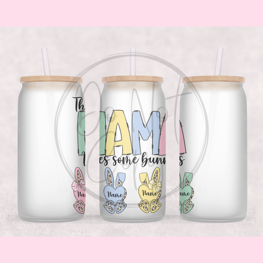 This Mama Loves Some Bunnies Glass Can