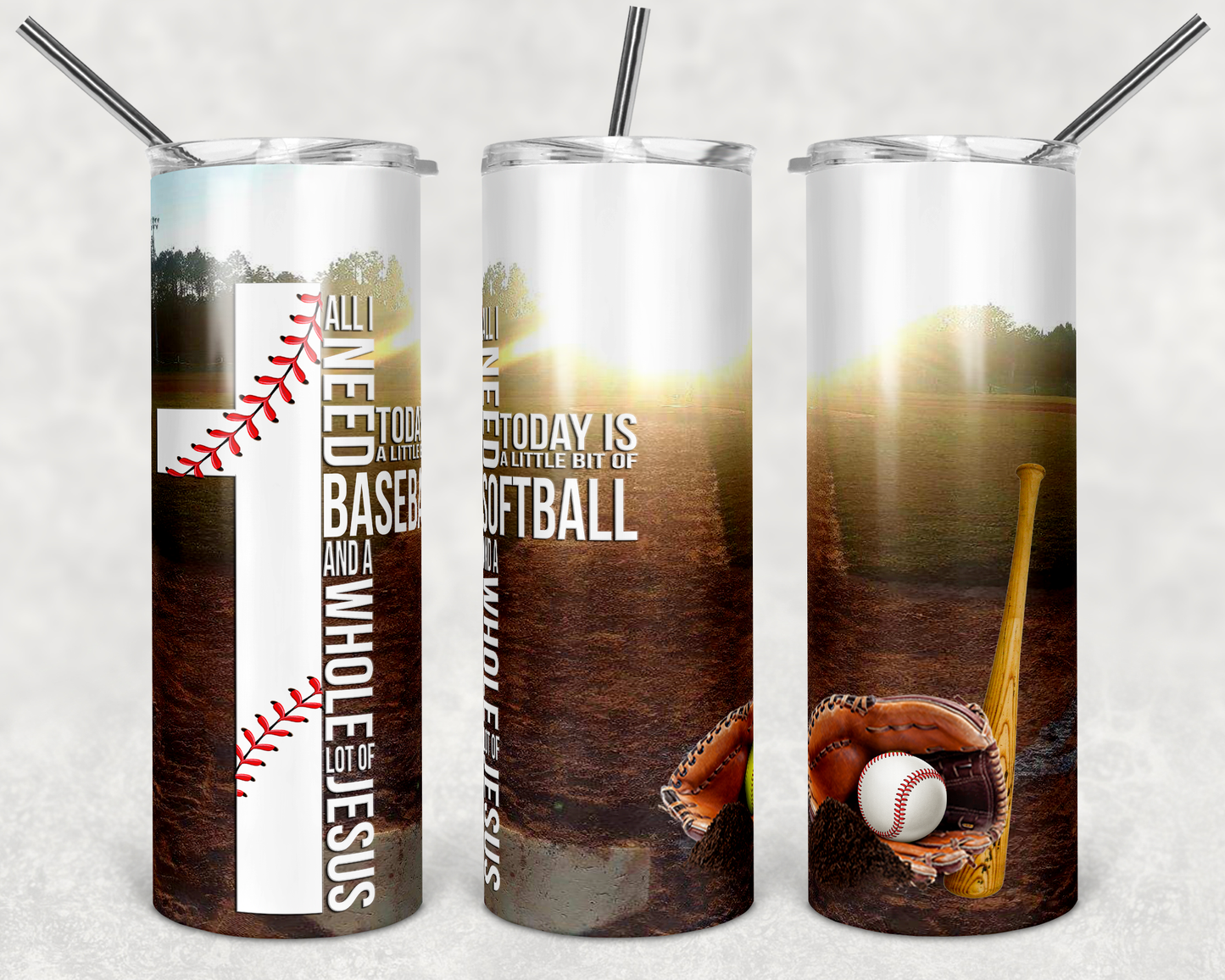 Baseball and Jesus Tumbler