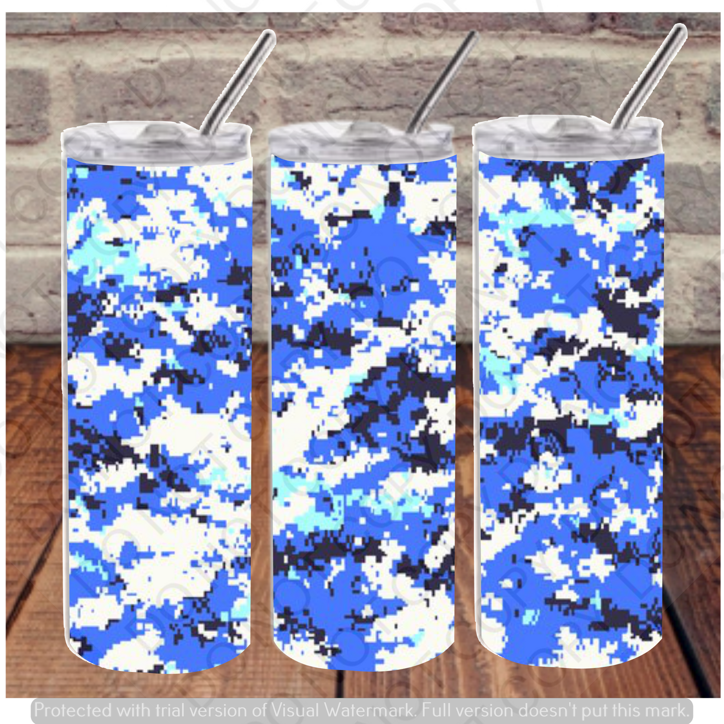 Blue Camo Tumbler