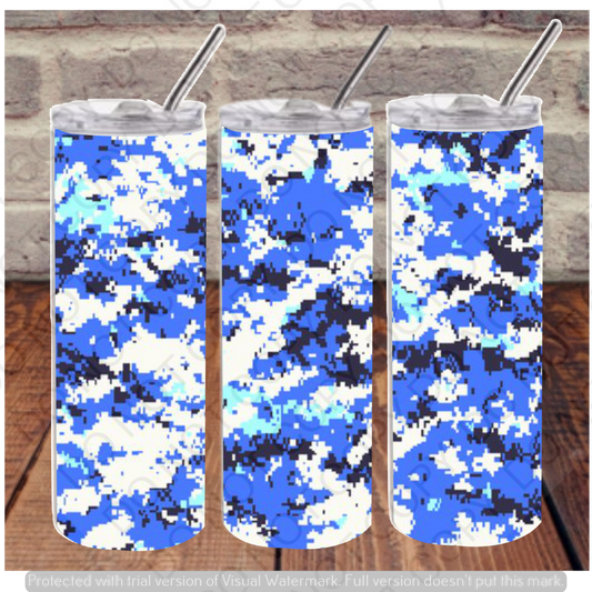 Blue Camo Tumbler