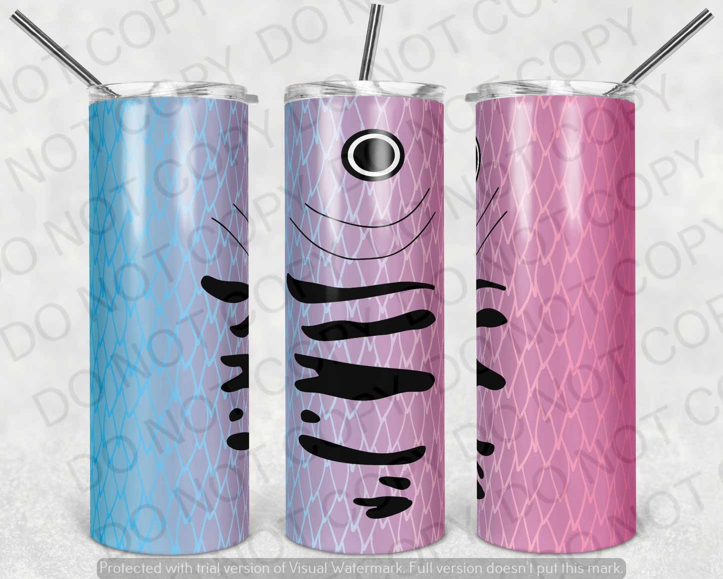 Blue & Pink Fish Tumbler