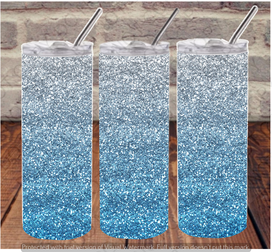 Blue Glitter  Tumbler