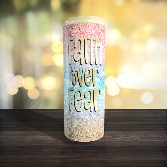 Faith over Fear Beach Tumbler