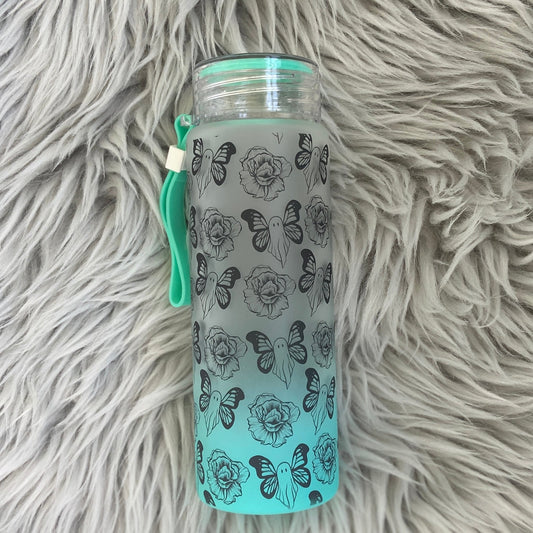 Ghost Butterfly 17oz Glass Bottle