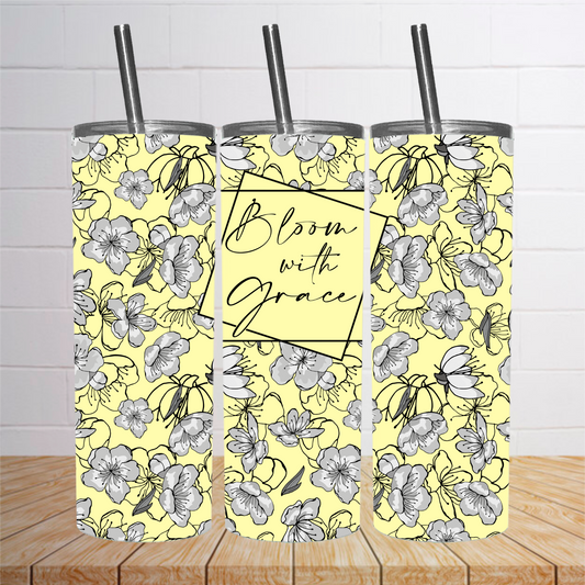 Bloom With Grace Yellow Tumbler