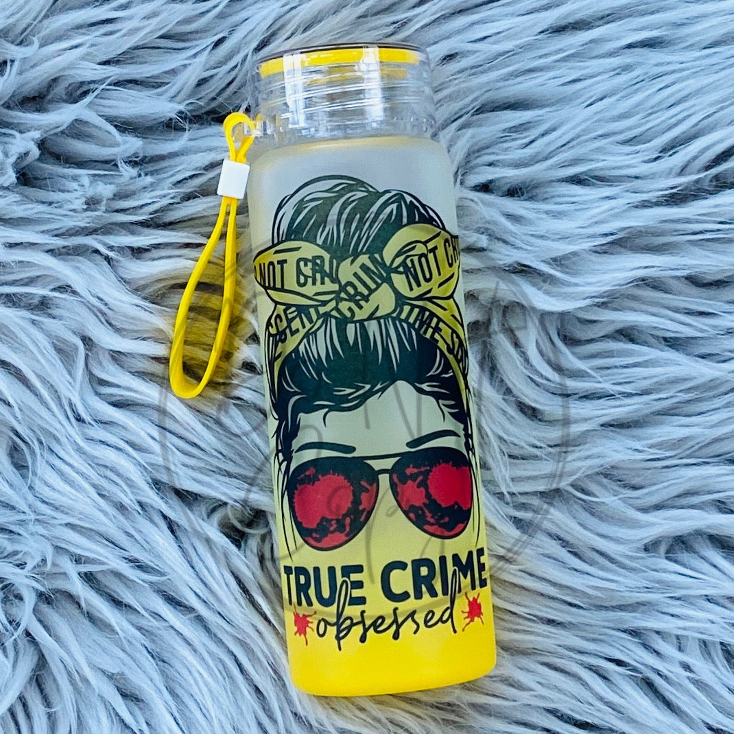 True Crime Obsessed 17oz Glass Bottle