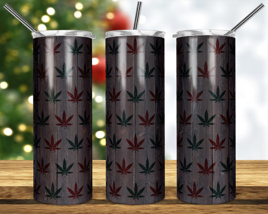 Weed on wood  Tumbler