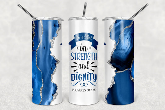 Clothed in strength and dignity Tumbler