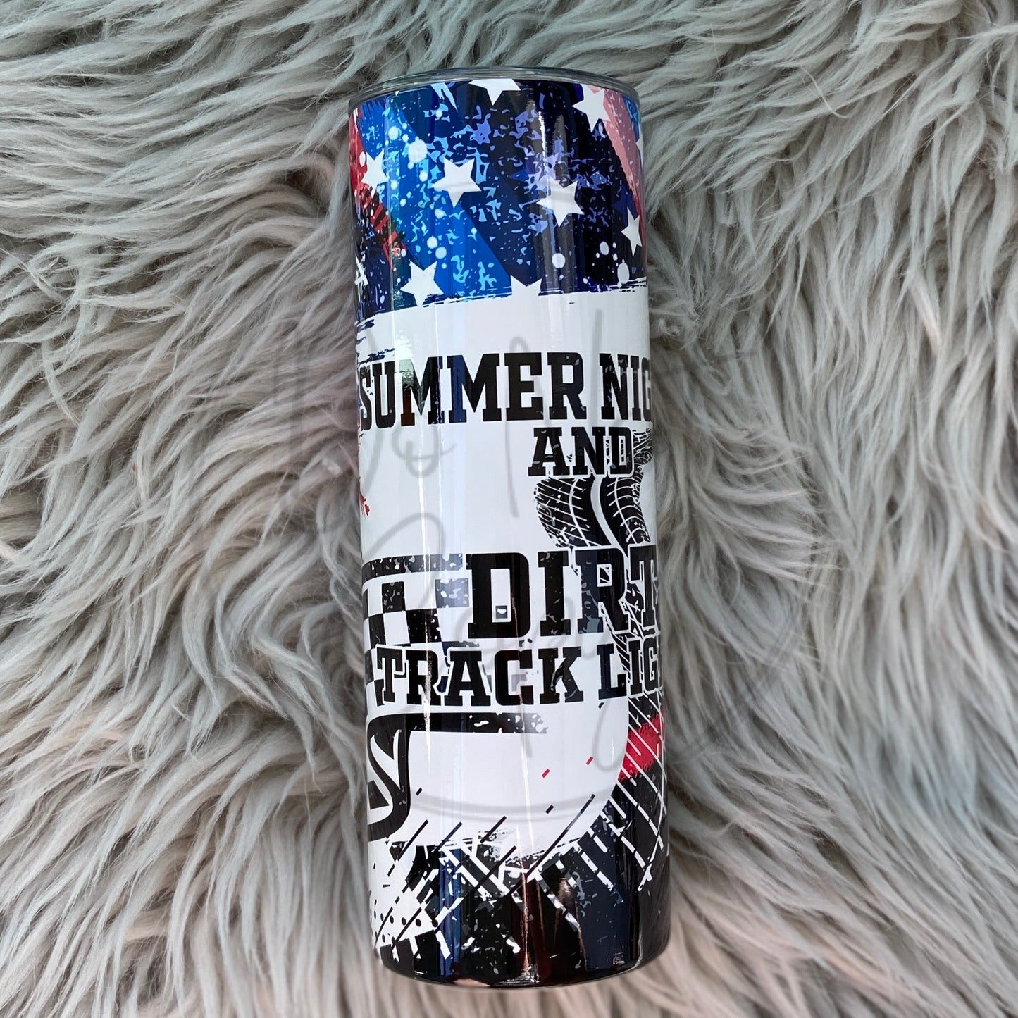 Summer Nights and Dirt Track Lights Tumbler