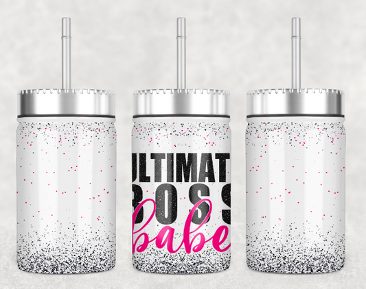 Ultimate Boss Babe Mason Jar Tumbler