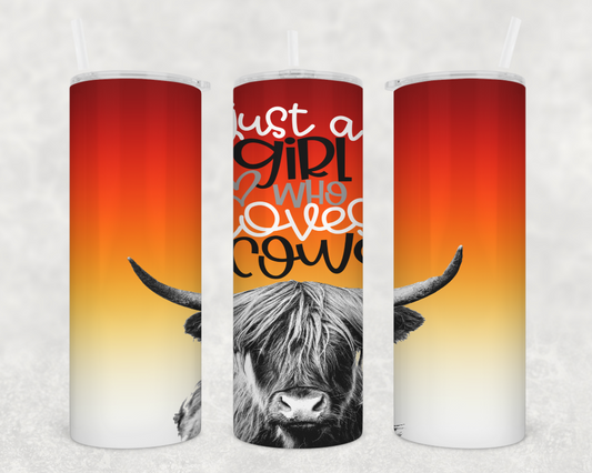 Just a girl who loves cows Tumbler