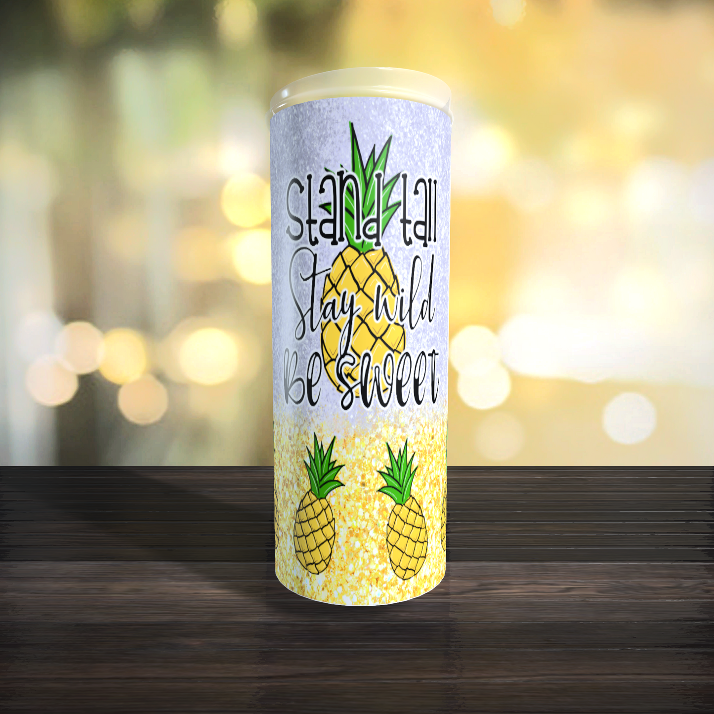 Stand Tall Stay Wild Pineapple Tumbler