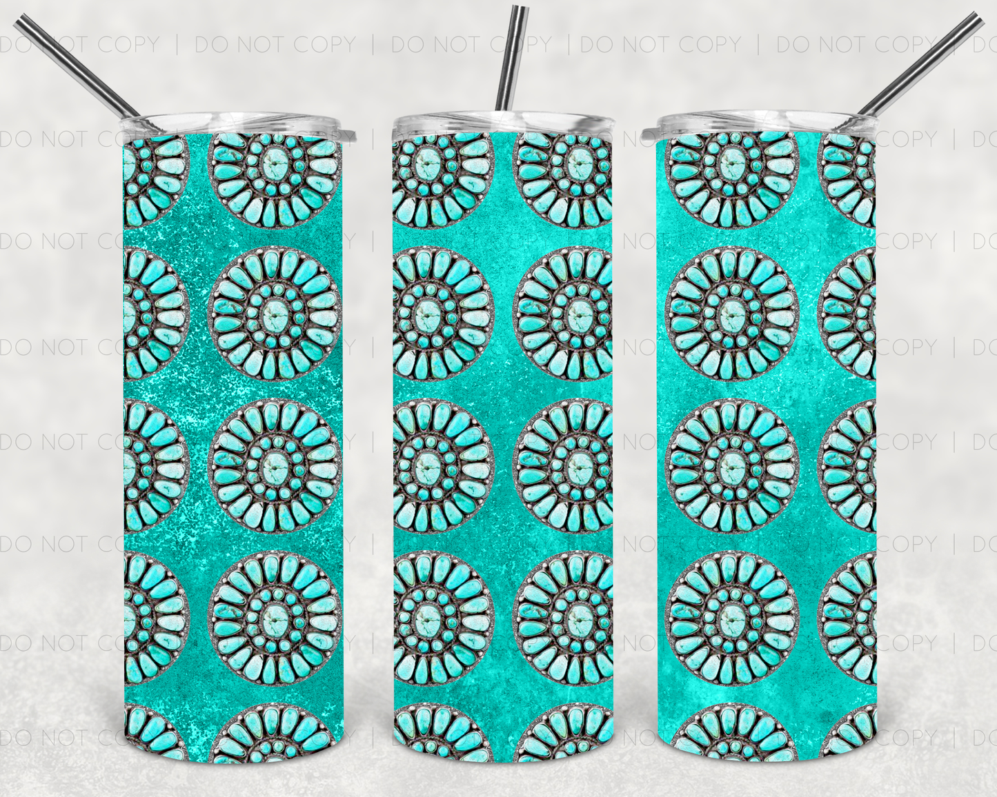 Turquoise Pattern Tumbler