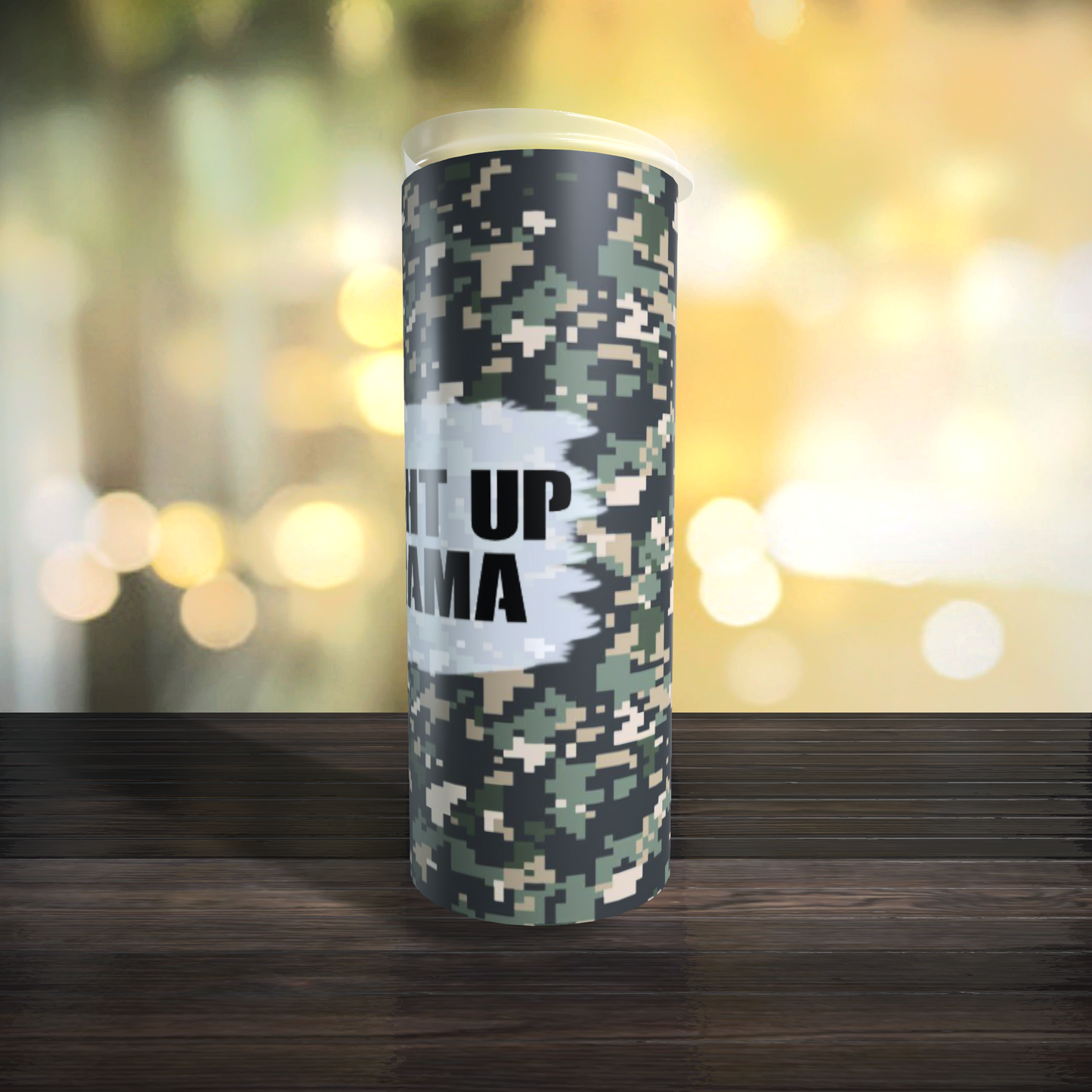 Straight Up Boy Mama Camo Tumbler