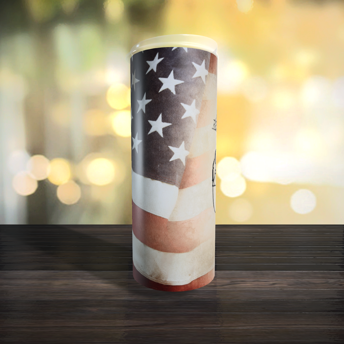 American Flag Lineman Tumbler