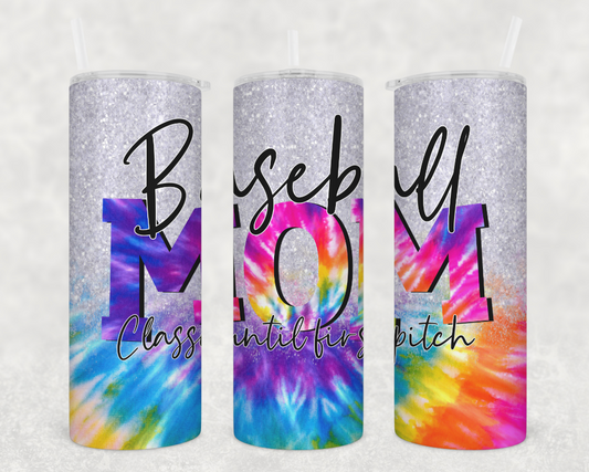 Baseball Mom Tie Dye Tumbler