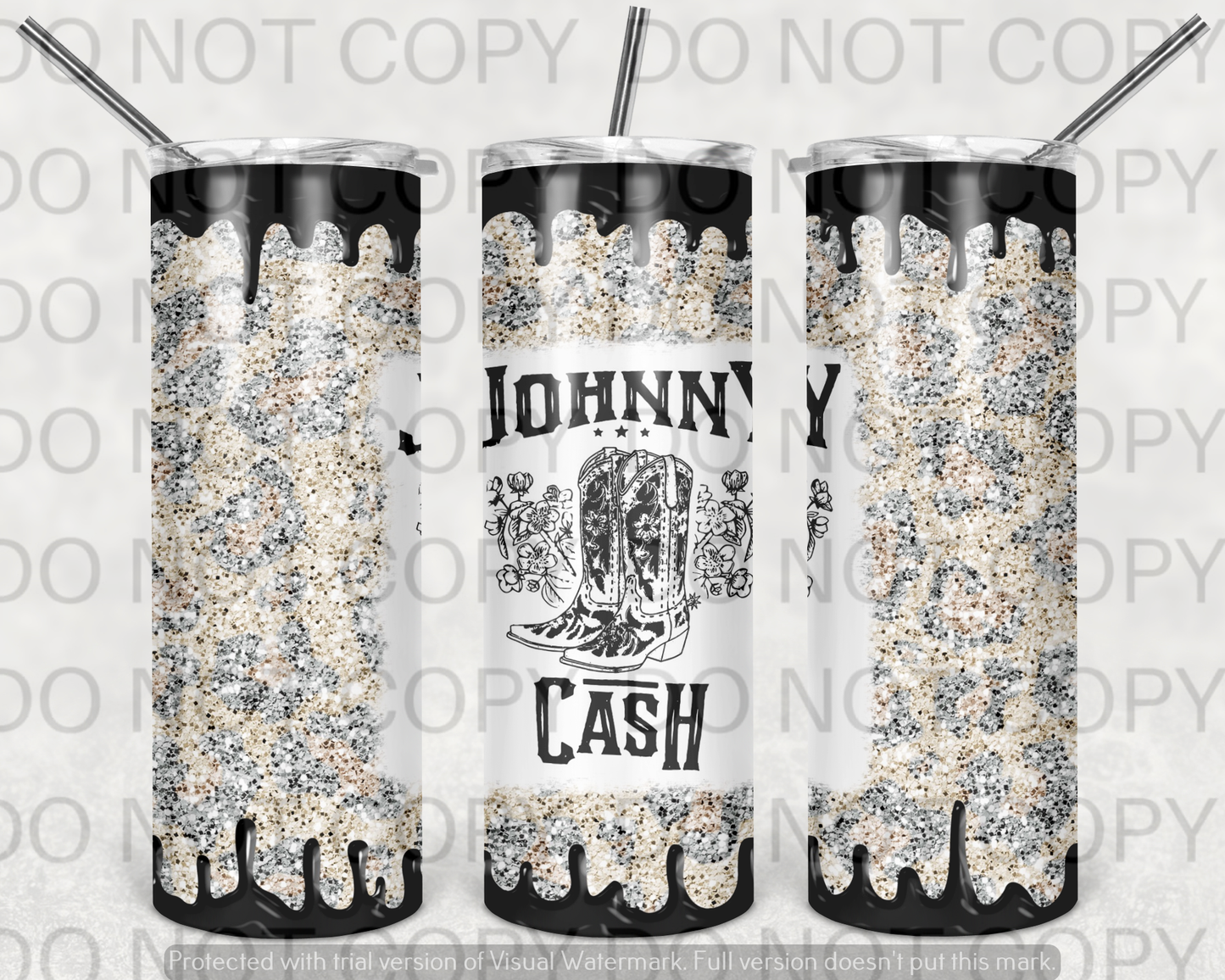 Johnny Cash Drip Tumbler