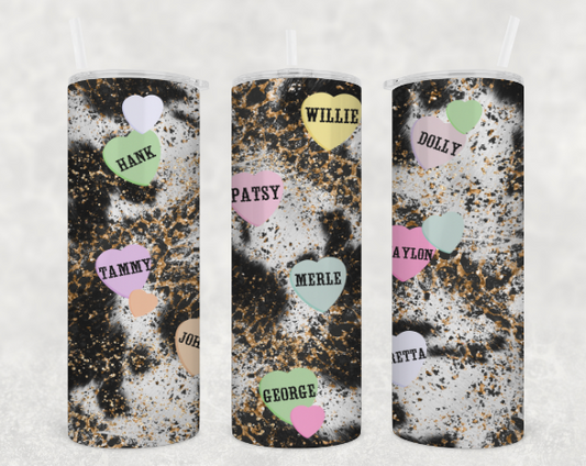 Country Legends Hearts Tumbler