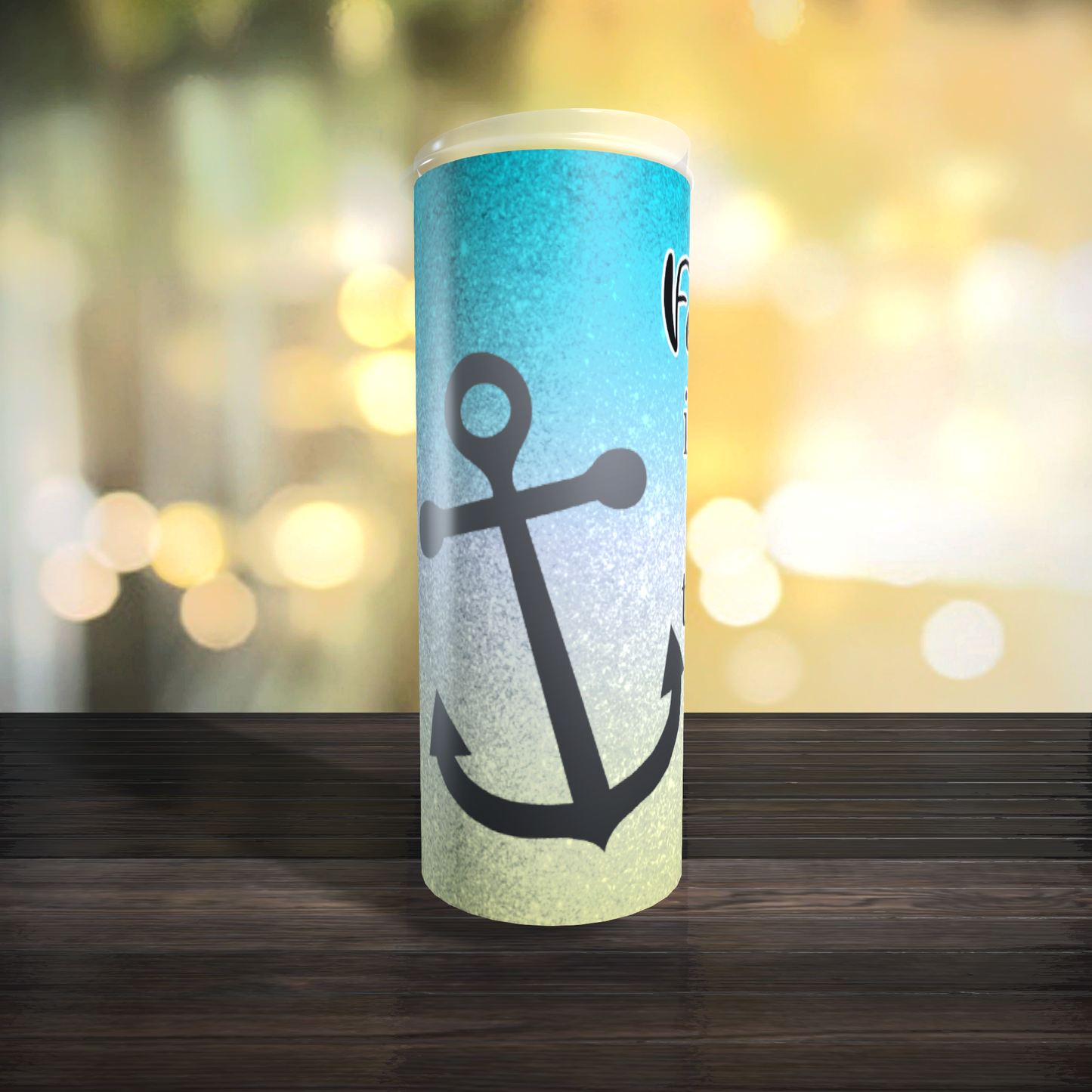 Family is the anchor beach Tumbler