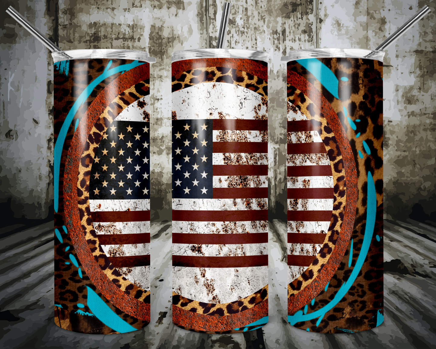 Flag Leopard Tumbler