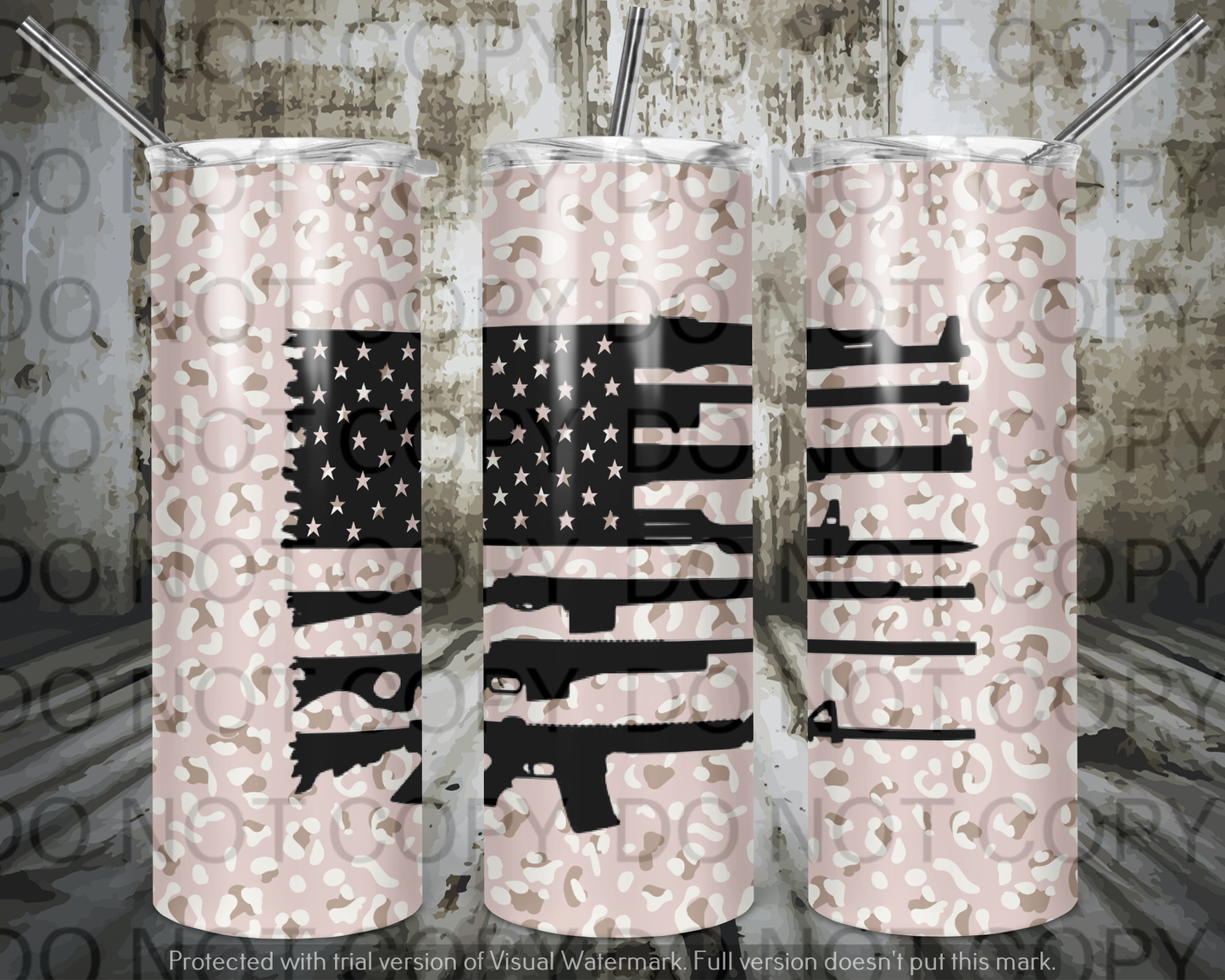 Gun Flag Tumbler