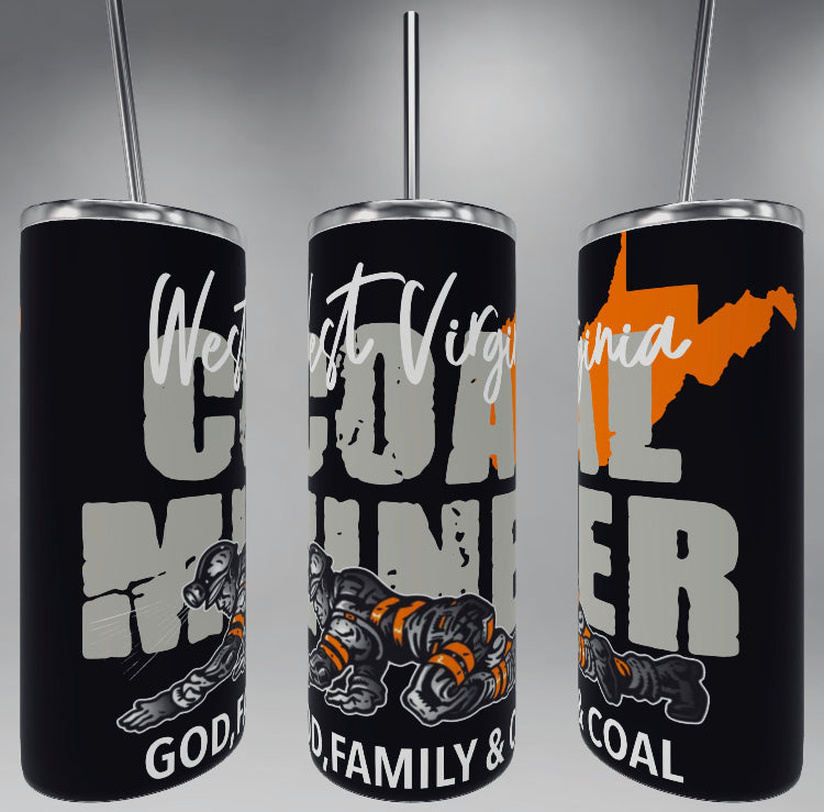 West Virginia Coal Miner Tumbler