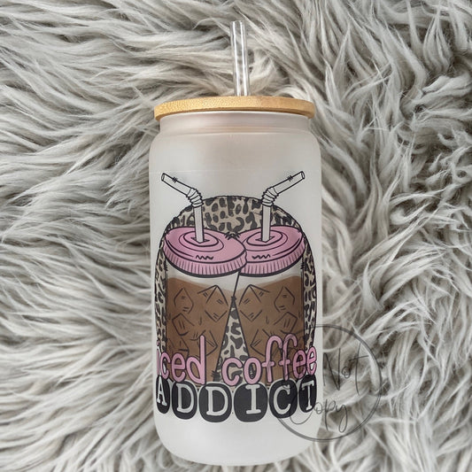 Iced Coffee Addict Glass Can