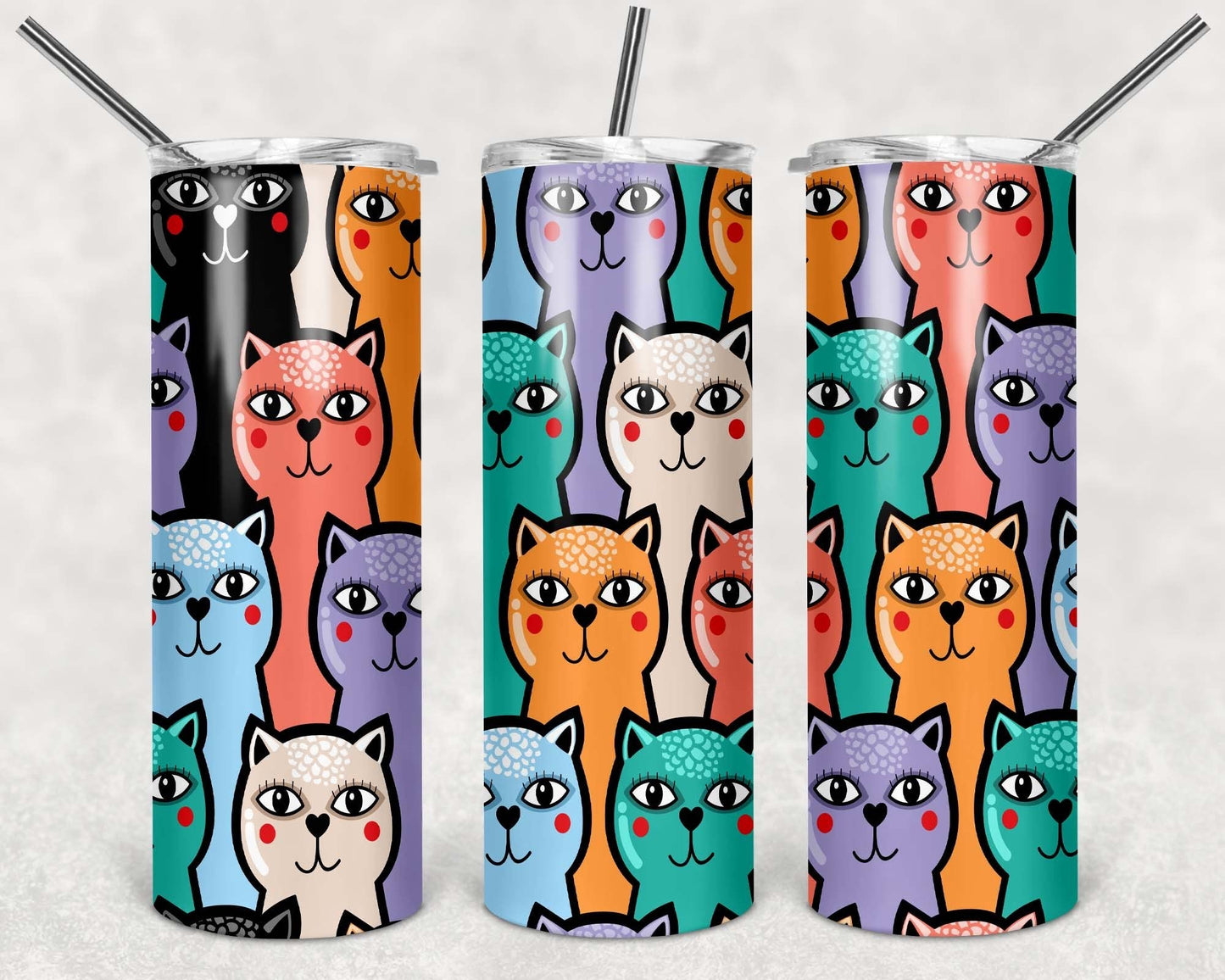 Colorful Cats Tumbler