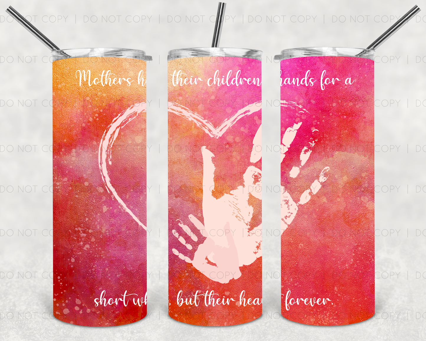 Mothers hold their children’s hands  Tumbler