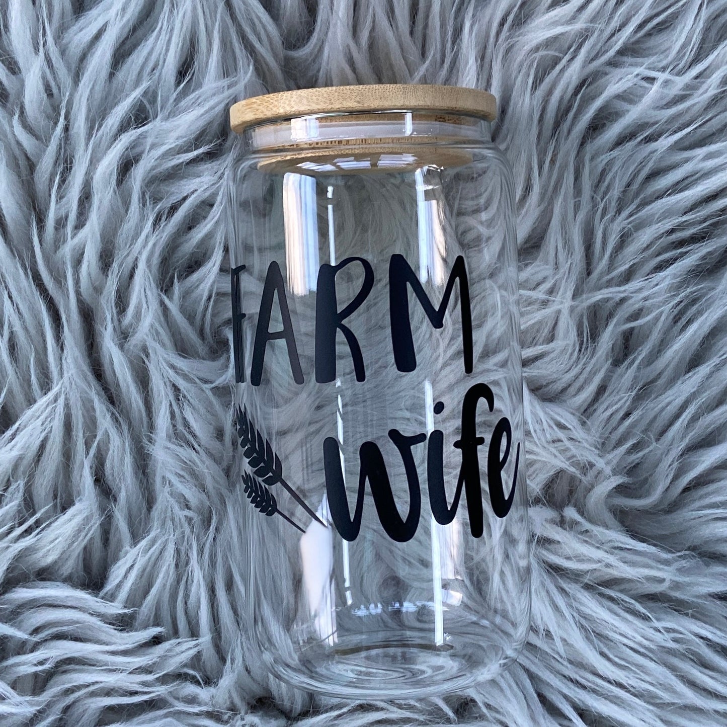 Farm wife Glass Can