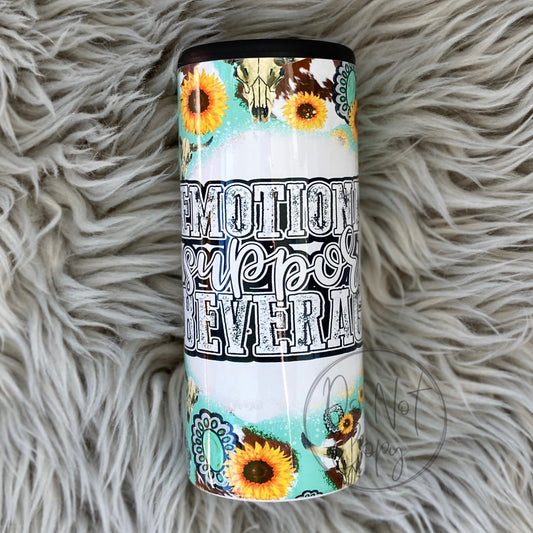 Emotional Support Beverage Can Cooler Tumbler