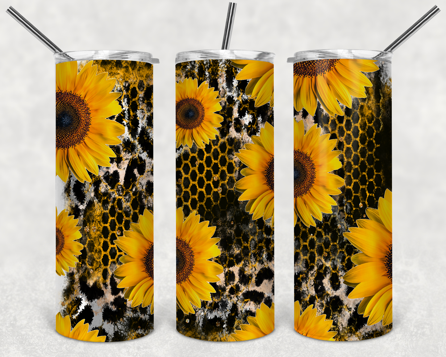 Honeycomb and Sunflower  Tumbler