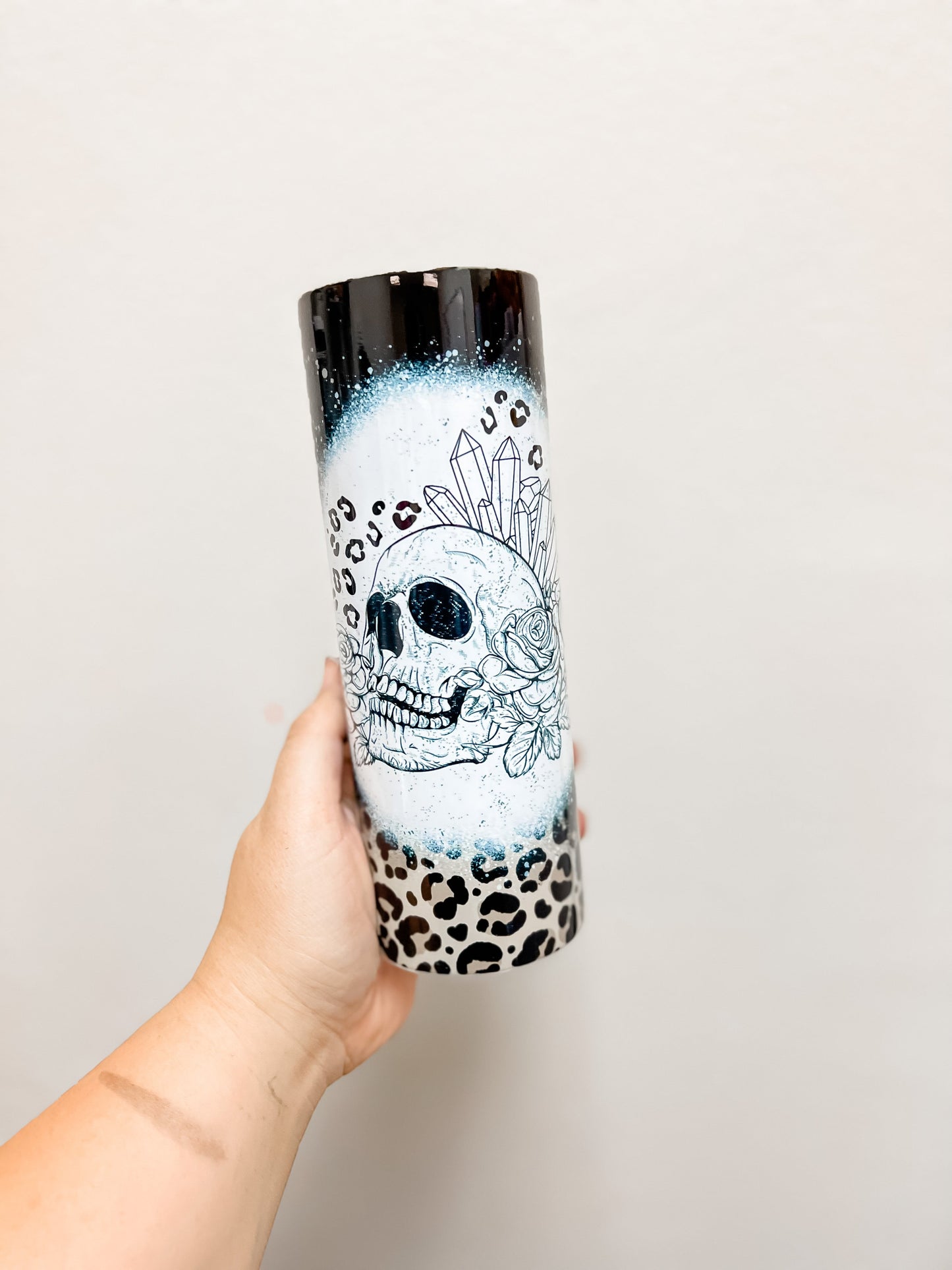 Black/Leopard Skull