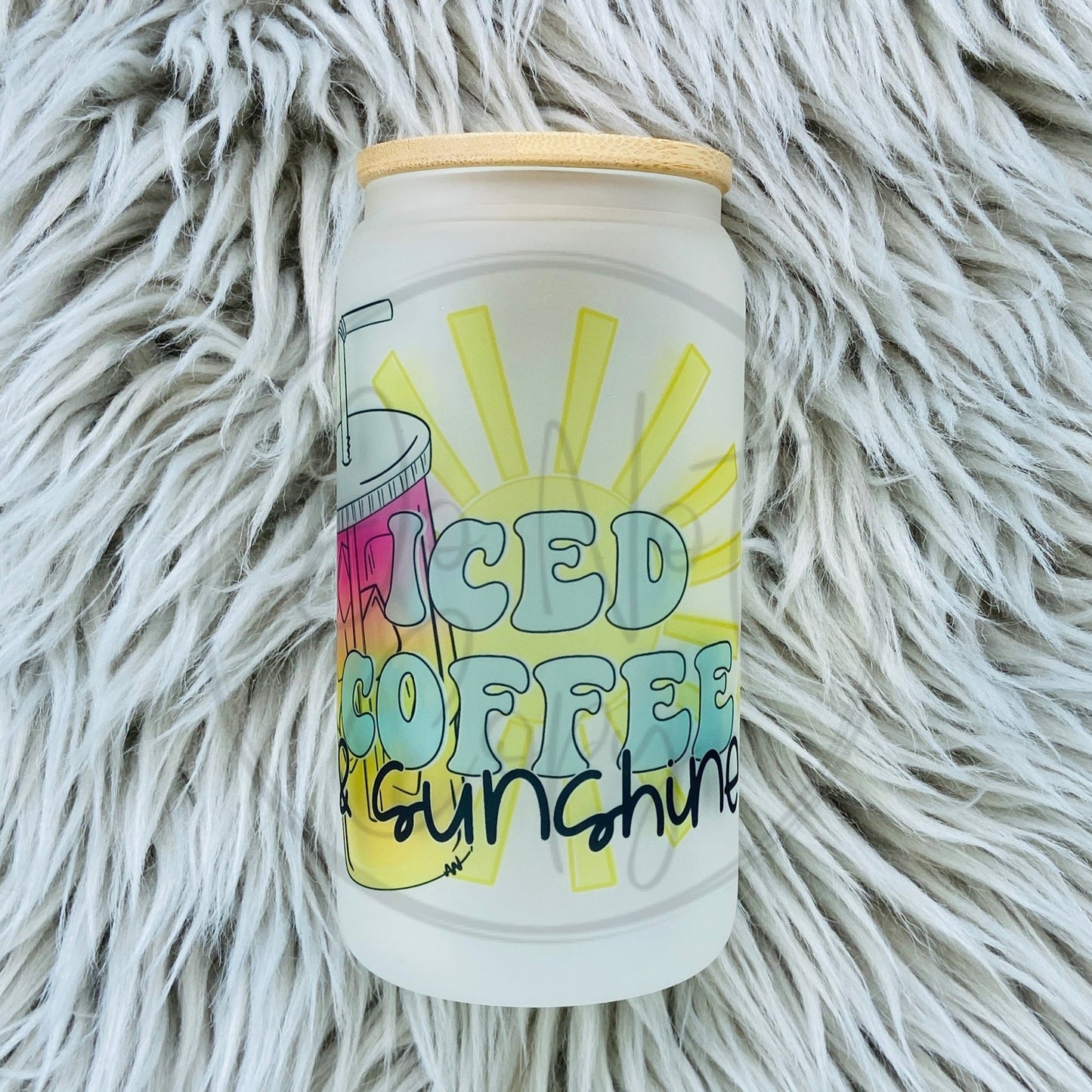 Iced coffee and sunshine Glass Can