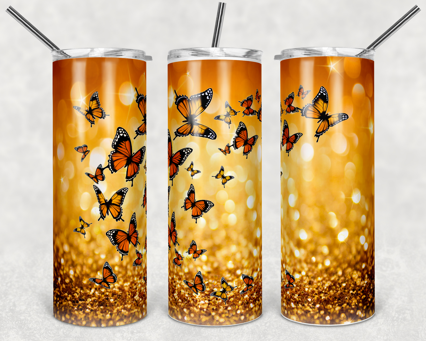 Monarch Butterfly Sparkle  Tumbler