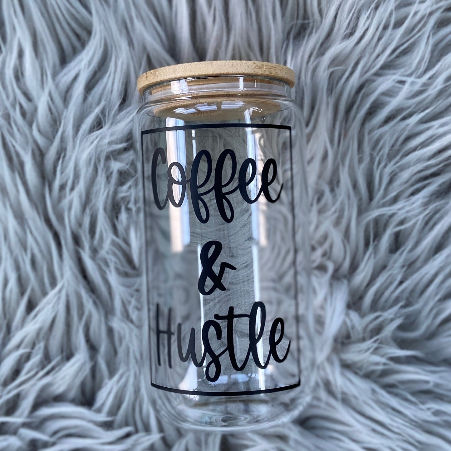 Coffee & Hustle Glass Can