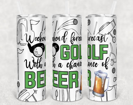 Golf with a chance of beer Tumbler