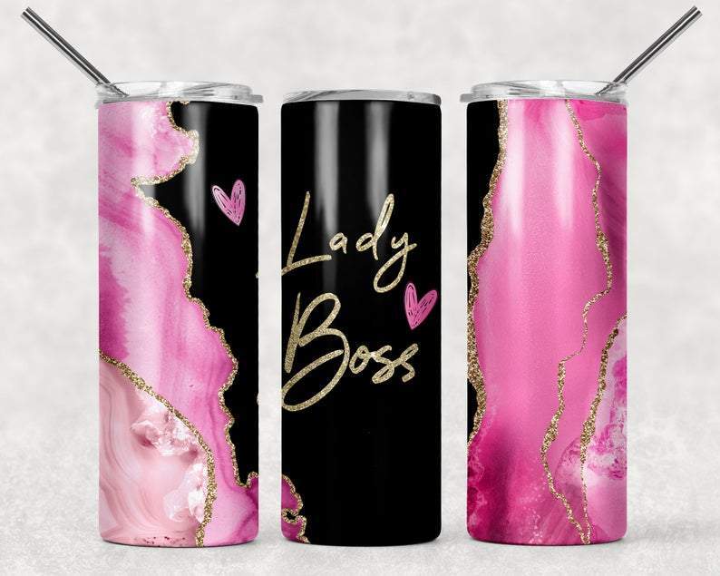 Lady Boss Pink Agate  Tumbler