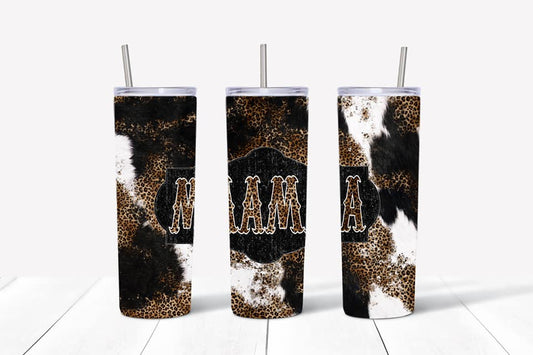 Cow Leopard Mama Tumbler