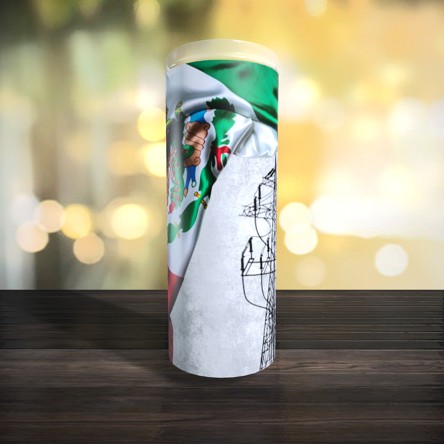 Mexican Flag Lineman Tumbler