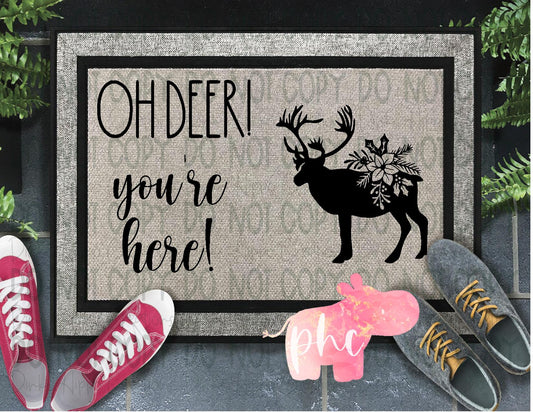 Oh Deer You're Here Doormat