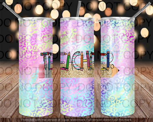 Teacher Pencil Tumbler