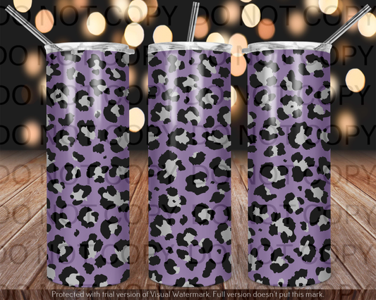 Purple Leopard Tumbler