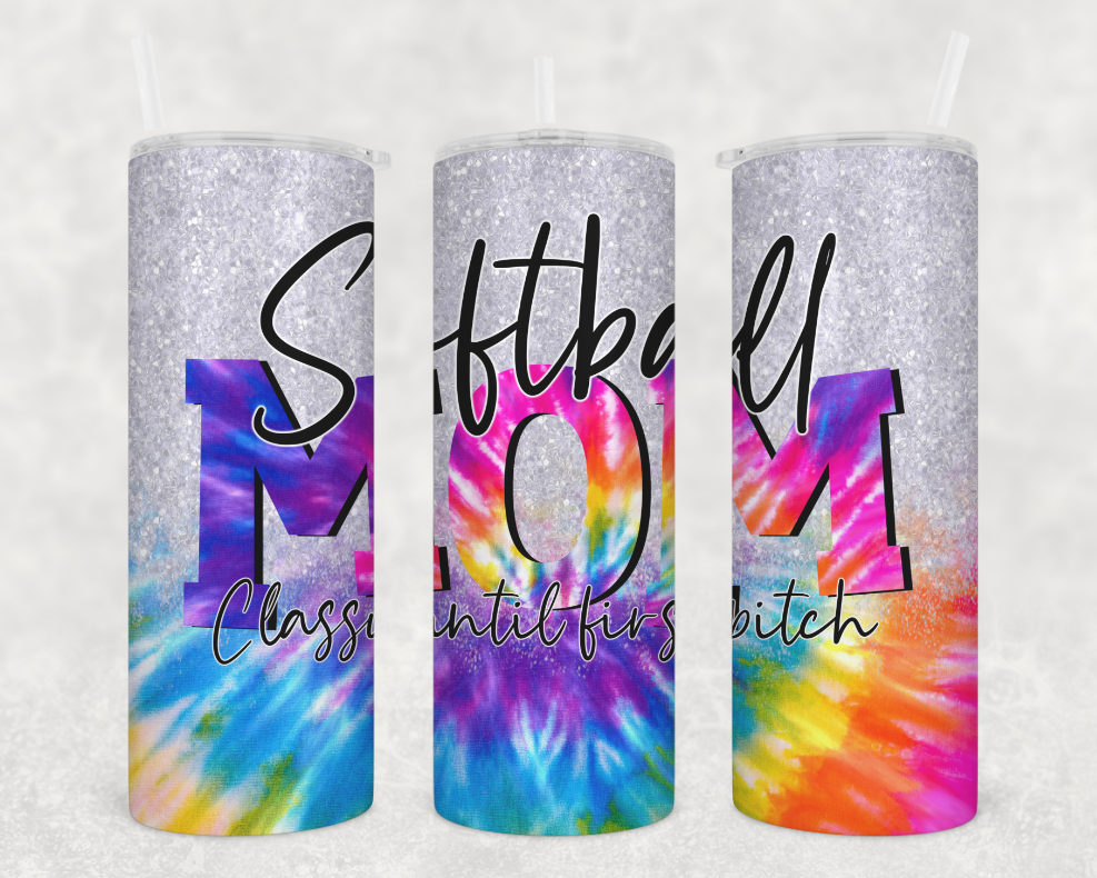 Softball Mom Tie Dye Tumbler