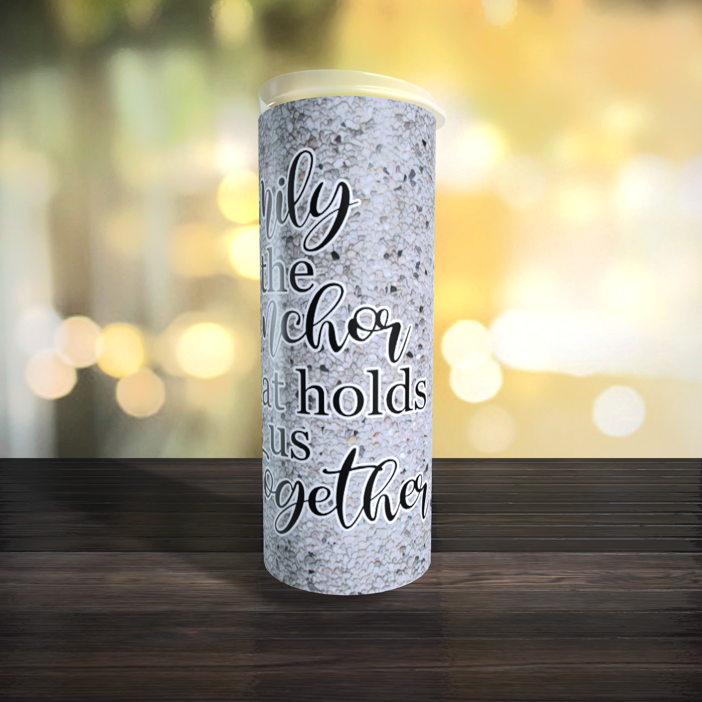 Family is the anchor stone Tumbler