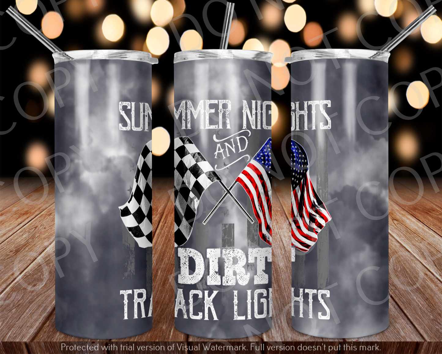 Summer Nights and Dirt Track Lights Tumbler